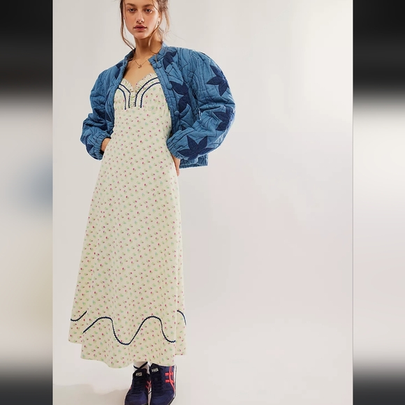 Free People Sweet Hearts Midi Dress XS NWT - Picture 15 of 16